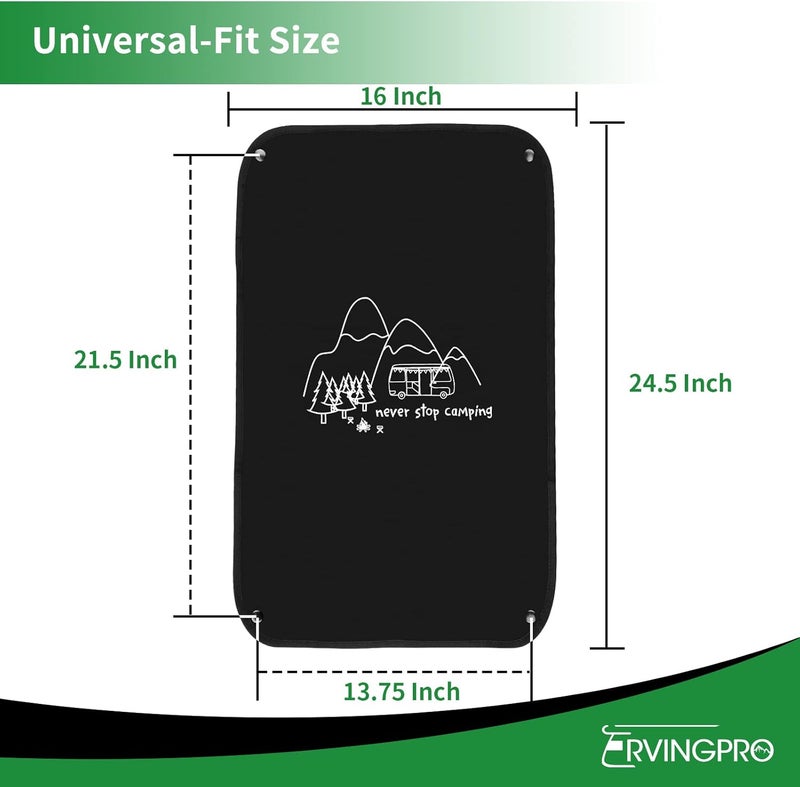 RVINGPRO RV Door Window Shade, 16 Inch X 24.75 Inch Camper Door Window Cover, Privacy Protector, UV Rays Protection, Never Stop Camping - Image 5
